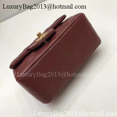 Chanel Classic MINI Flap Bag Original Cannage Pattern A1115 Wine Chanel Classic MINI Flap Bag Original Cannage Pattern A1115 Wine
