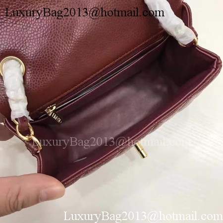 Chanel Classic MINI Flap Bag Original Cannage Pattern A1115 Wine Chanel Classic MINI Flap Bag Original Cannage Pattern A1115 Wine