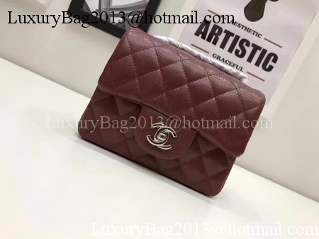 Chanel Classic MINI Flap Bag Original Cannage Pattern A1115 Wine Chanel Classic MINI Flap Bag Original Cannage Pattern A1115 Wine