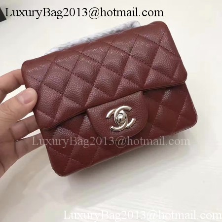 Chanel Classic MINI Flap Bag Original Cannage Pattern A1115 Wine Chanel Classic MINI Flap Bag Original Cannage Pattern A1115 Wine