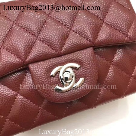 Chanel Classic MINI Flap Bag Original Cannage Pattern A1115 Wine Chanel Classic MINI Flap Bag Original Cannage Pattern A1115 Wine