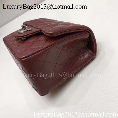 Chanel Classic MINI Flap Bag Original Cannage Pattern A1115 Wine Chanel Classic MINI Flap Bag Original Cannage Pattern A1115 Wine