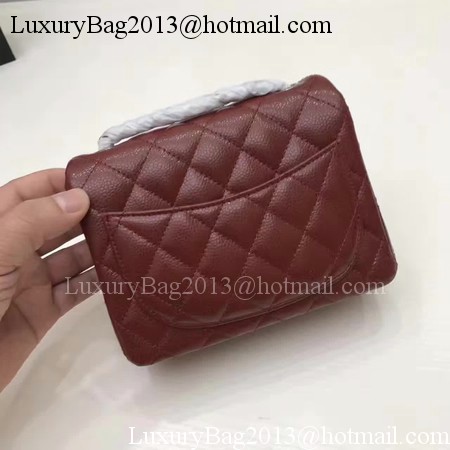 Chanel Classic MINI Flap Bag Original Cannage Pattern A1115 Wine Chanel Classic MINI Flap Bag Original Cannage Pattern A1115 Wine