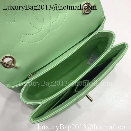 Chanel Classic Top Handle Bag Original Sheepskin Leather A92991 Green Chanel Classic Top Handle Bag Original Sheepskin Leather A92991 Green