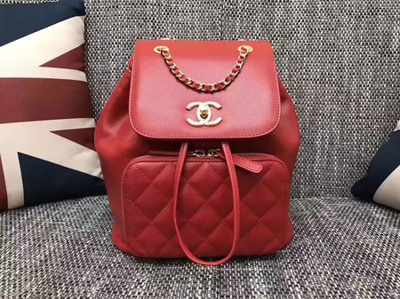 Chanel Original Leather Backpack CHA2590 Red Chanel Original Leather Backpack CHA2590 Red