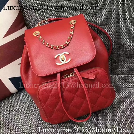 Chanel Original Leather Backpack CHA2590 Red Chanel Original Leather Backpack CHA2590 Red