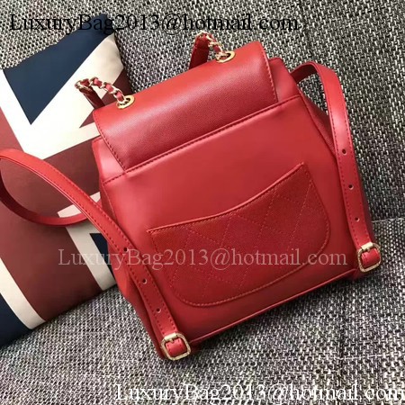 Chanel Original Leather Backpack CHA2590 Red Chanel Original Leather Backpack CHA2590 Red