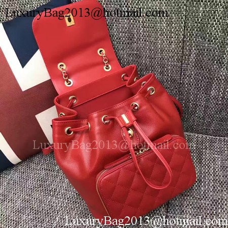 Chanel Original Leather Backpack CHA2590 Red Chanel Original Leather Backpack CHA2590 Red