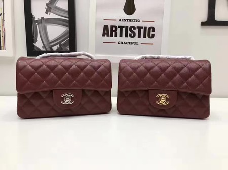 Chanel mini Classic Flap Bag Original Cannage Pattern A1116 Wine Chanel mini Classic Flap Bag Original Cannage Pattern A1116 Wine