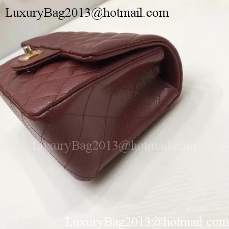 Chanel mini Classic Flap Bag Original Cannage Pattern A1116 Wine Chanel mini Classic Flap Bag Original Cannage Pattern A1116 Wine