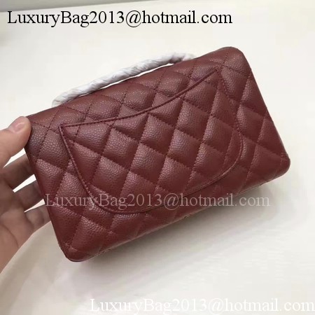 Chanel mini Classic Flap Bag Original Cannage Pattern A1116 Wine Chanel mini Classic Flap Bag Original Cannage Pattern A1116 Wine