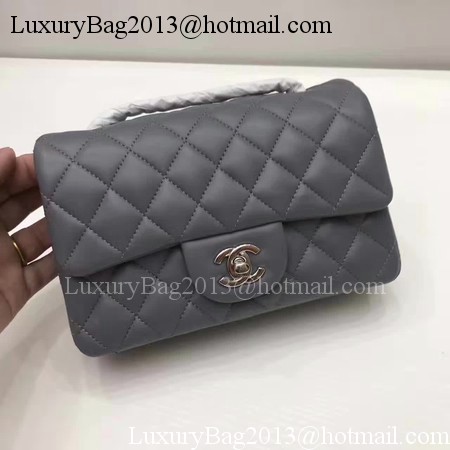 Chanel mini Classic Flap Bag Original Sheepskin Leather A1116 Grey Chanel mini Classic Flap Bag Original Sheepskin Leather A1116 Grey