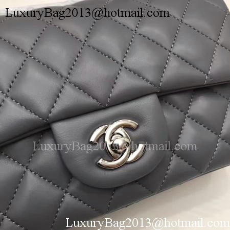 Chanel mini Classic Flap Bag Original Sheepskin Leather A1116 Grey Chanel mini Classic Flap Bag Original Sheepskin Leather A1116 Grey