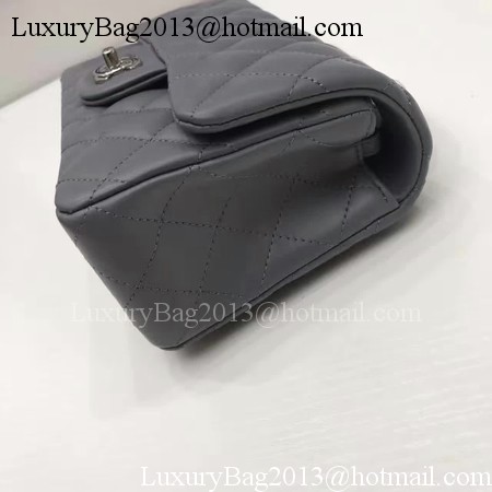 Chanel mini Classic Flap Bag Original Sheepskin Leather A1116 Grey Chanel mini Classic Flap Bag Original Sheepskin Leather A1116 Grey