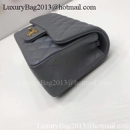 Chanel mini Classic Flap Bag Original Sheepskin Leather A1116 Grey Chanel mini Classic Flap Bag Original Sheepskin Leather A1116 Grey