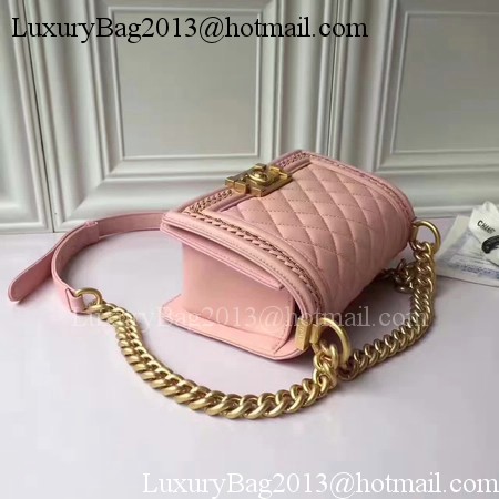 Boy Chanel Flap Shoulder Bag Sheepskin Leather A67085E Pink Boy Chanel Flap Shoulder Bag Sheepskin Leather A67085E Pink