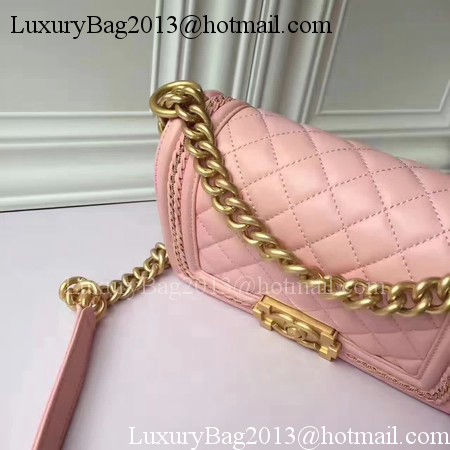 Boy Chanel Flap Shoulder Bag Sheepskin Leather A67085E Pink Boy Chanel Flap Shoulder Bag Sheepskin Leather A67085E Pink