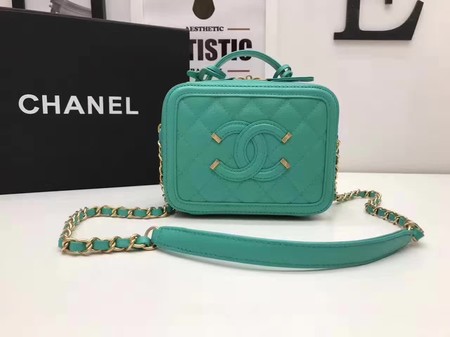 Chanel Cosmetic Bag Original Cannage Pattern A93341 Green Chanel Cosmetic Bag Original Cannage Pattern A93341 Green