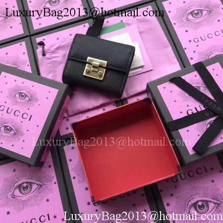 Gucci Calfskin Leather Padlock Wallet 453155 Black Gucci Calfskin Leather Padlock Wallet 453155 Black