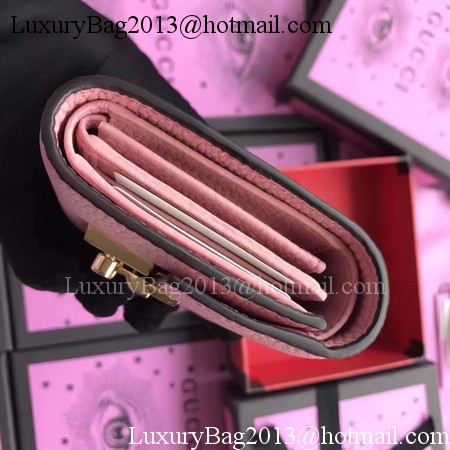 Gucci Calfskin Leather Padlock Wallet 453155 Pink Gucci Calfskin Leather Padlock Wallet 453155 Pink