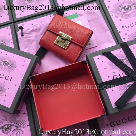 Gucci Calfskin Leather Padlock Wallet 453155 RED Gucci Calfskin Leather Padlock Wallet 453155 RED