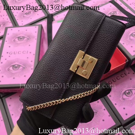 Gucci Padlock Continental Wallet Calfskin Leather 453506 Black Gucci Padlock Continental Wallet Calfskin Leather 453506 Black