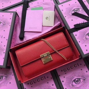 Gucci Padlock Continental Wallet Calfskin Leather 453506 Red Gucci Padlock Continental Wallet Calfskin Leather 453506 Red