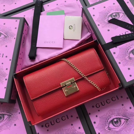 Gucci Padlock Continental Wallet Calfskin Leather 453506 Red Gucci Padlock Continental Wallet Calfskin Leather 453506 Red