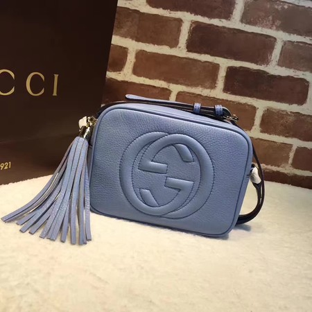 Gucci Soho Metallic Leather Disco Bag 308364 Blue Gucci Soho Metallic Leather Disco Bag 308364 Blue