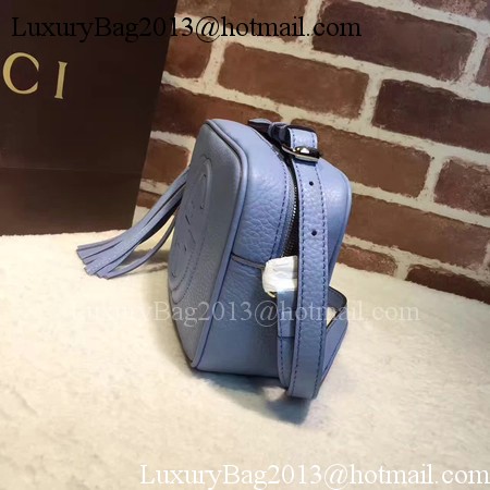Gucci Soho Metallic Leather Disco Bag 308364 Blue Gucci Soho Metallic Leather Disco Bag 308364 Blue