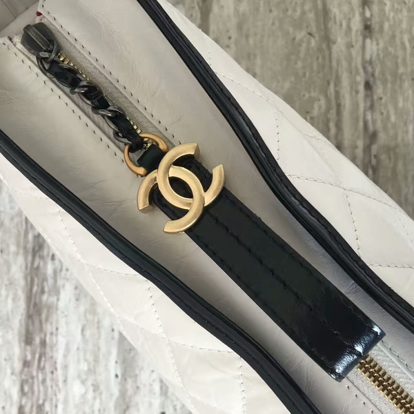 Chanel Gabrielly Calf Leather Shoulder Bag 93824 Black&White Chanel Gabrielly Calf Leather Shoulder Bag 93824 Black&White