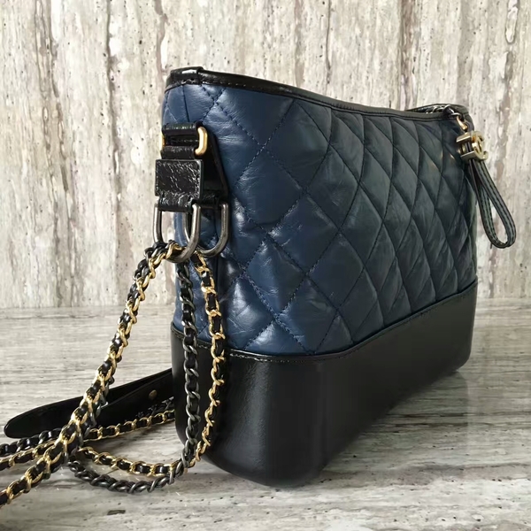 Chanel Gabrielly Calf Leather Shoulder Bag 93824 Blue Chanel Gabrielly Calf Leather Shoulder Bag 93824 Blue