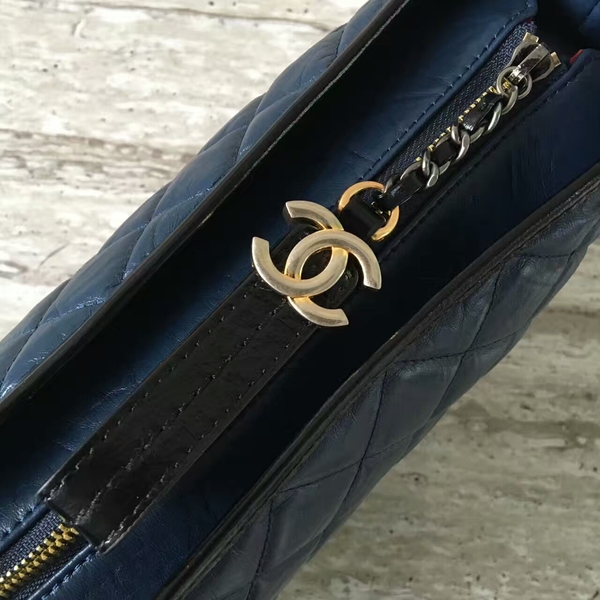 Chanel Gabrielly Calf Leather Shoulder Bag 93824 Blue Chanel Gabrielly Calf Leather Shoulder Bag 93824 Blue