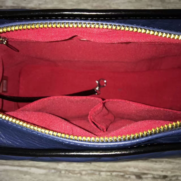 Chanel Gabrielly Calf Leather Shoulder Bag 93824 Blue Chanel Gabrielly Calf Leather Shoulder Bag 93824 Blue