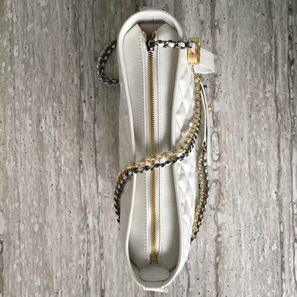 Chanel Gabrielly Calf Leather Shoulder Bag 93824 White Chanel Gabrielly Calf Leather Shoulder Bag 93824 White