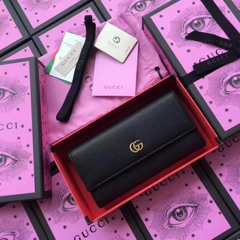 Gucci Leather Continental Wallet 456116 Black Gucci Leather Continental Wallet 456116 Black