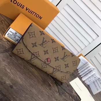 Louis Vuitton Monogram Canvas EMILIE WALLET M60697 Purple Louis Vuitton Monogram Canvas EMILIE WALLET M60697 Purple