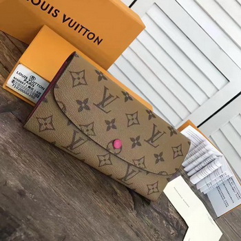 Louis Vuitton Monogram Canvas EMILIE WALLET M60697 Rose Louis Vuitton Monogram Canvas EMILIE WALLET M60697 Rose
