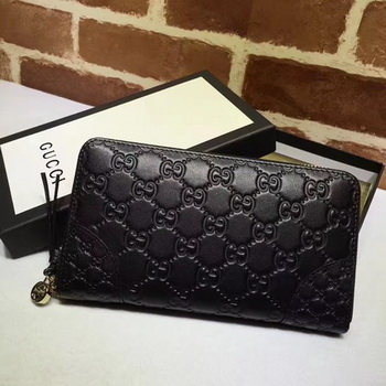 Gucci Bree Guccissima Leather Zip Around Wallet 323397 Black Gucci Bree Guccissima Leather Zip Around Wallet 323397 Black
