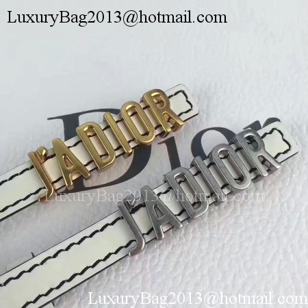 Dior 30mm Leather Belt CD2366 White Dior 30mm Leather Belt CD2366 White