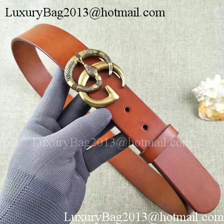 Gucci 34mm Leather Belt GG2369 Orange Gucci 34mm Leather Belt GG2369 Orange