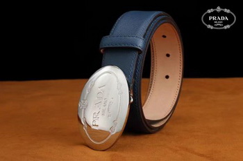 Prada Leather Belt PD0805 Blue Prada Leather Belt PD0805 Blue