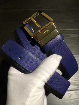 Prada Leather Belt PD0806 Blue Prada Leather Belt PD0806 Blue