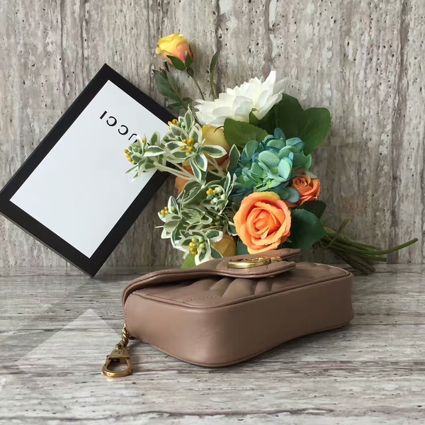 Gucci GG Marmont Velvet Nano Shoulder Bag 476433A Brown Gucci GG Marmont Velvet Nano Shoulder Bag 476433A Brown