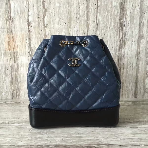 Chanel Sheepskin Leather Backpack 93825 Blue Chanel Sheepskin Leather Backpack 93825 Blue