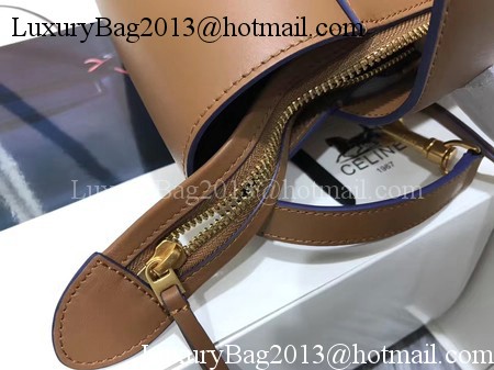 Celine Belt Bag Original Smooth Leather C3349 Brown&Blue Celine Belt Bag Original Smooth Leather C3349 Brown&Blue