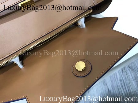Celine Belt Bag Original Smooth Leather C3349 Brown&Blue Celine Belt Bag Original Smooth Leather C3349 Brown&Blue