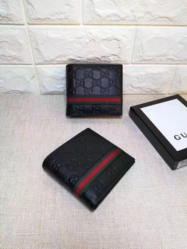 Gucci Bi-Fold GG Leather Wallet 138042 Black Gucci Bi-Fold GG Leather Wallet 138042 Black