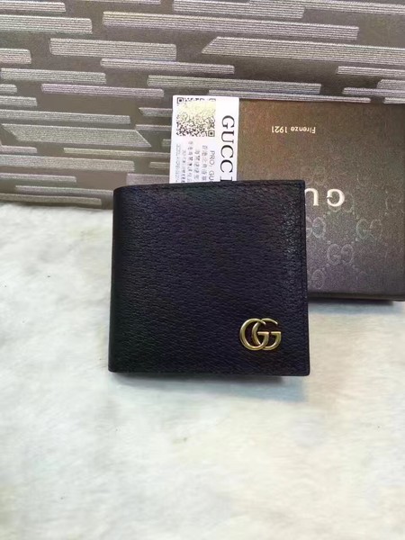 Gucci Calfskin Leather Bi-fold Wallet 308726 Black Gucci Calfskin Leather Bi-fold Wallet 308726 Black