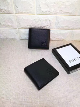 Gucci Calfskin Leather Bi-fold Wallet 322114 Black Gucci Calfskin Leather Bi-fold Wallet 322114 Black